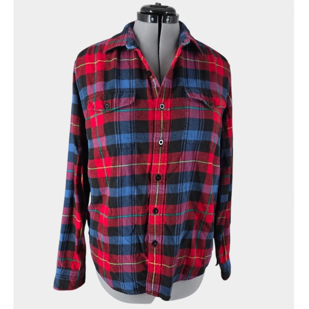 American Eagle Flannel Button Down Shirt Men's L Classic Fit